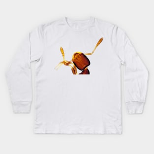 Tiny ant under the microscope Kids Long Sleeve T-Shirt